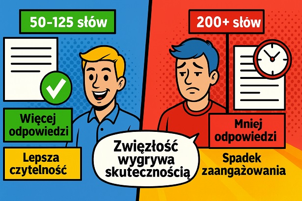 krótki vs długi mail - reakcje odbiorców