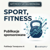 Grafika promująca pakiet artykułów sponsorowanych w tematyce sport i fitness na wyselekcjonowanych domenach