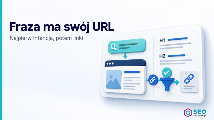 Grafika pokazująca kartę diagnostyczną podstrony dopasowanej do frazy, intencji, nagłówków i linkowania przed link buildingiem.