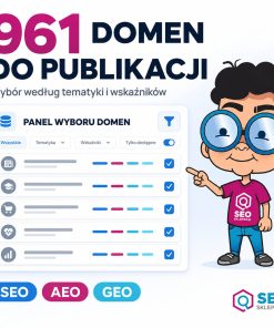 Publikacja artykułów sponsorowanych na 961 domenach – SEO, AEO, GEO i AI Ready