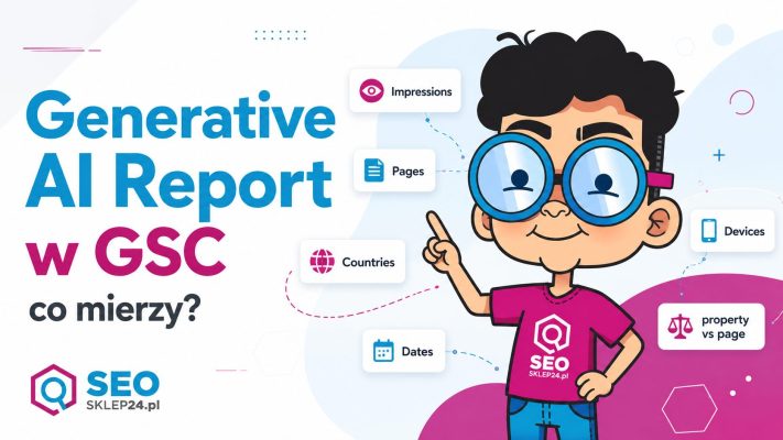 Generative AI Report w GSC — impressions, Pages, Countries, Dates, Devices i agregacja property vs page.