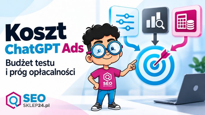 Grafika wyróżniająca o koszcie ChatGPT Ads, budżecie testu i progu opłacalności