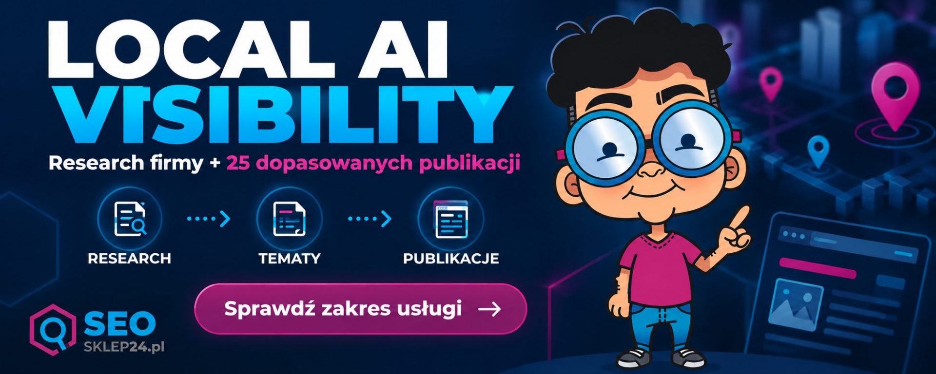 Local AI Visibility — research firmy i 25 dopasowanych publikacji
