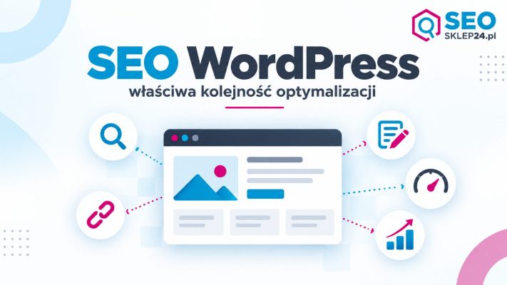 SEO WordPress – grafika przedstawiająca najważniejsze obszary optymalizacji strony